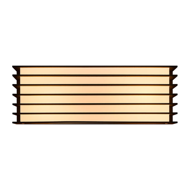 Fluctus 28 black linned wall light