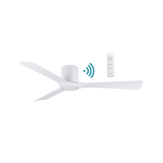 Fresno Flush 3 Blade 52 Hugger DC Smart Ceiling Fan White