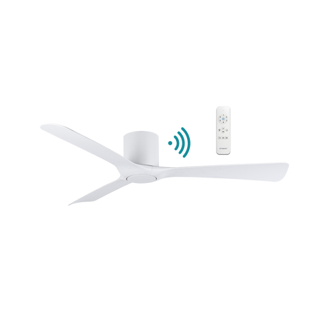 Fresno Flush 3 Blade 52 Hugger DC Smart Ceiling Fan White