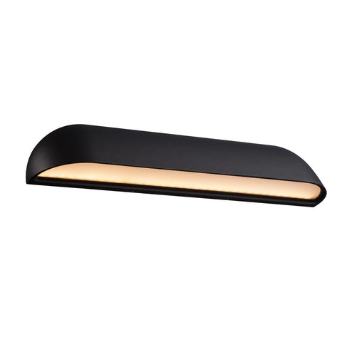 Front 36 12w 3000K LED IP44 Wall Light Black