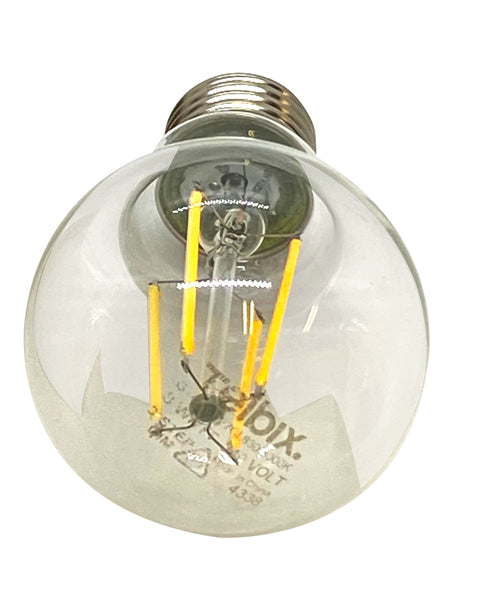 8w E27 LED 3000K Step Dimmable GLS Clear Globe