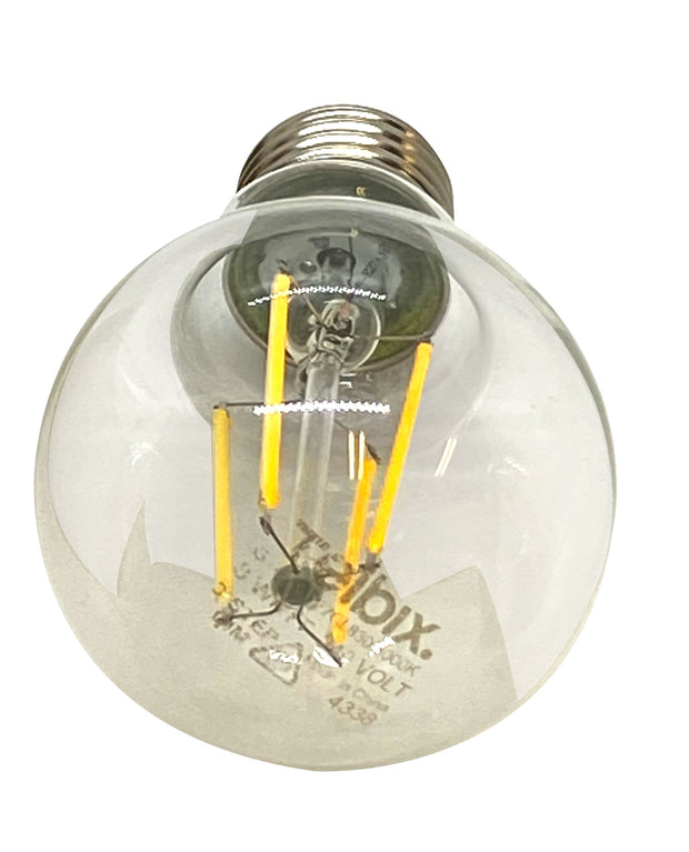 8w E27 LED 3000K Step Dimmable GLS Clear Globe