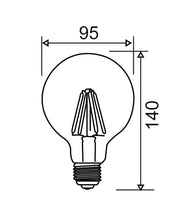 Globe LED E27 G95 6W Frosted 2700K 360 Degree Dim