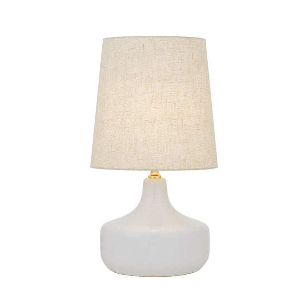 Gabino Table Lamp White and Ivory