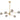 Gaston 6lt Pendant Antique Gold with Smoke Tear Pattern Glass
