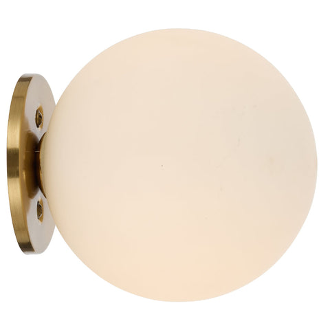 Gaston Wall Light Antique Gold with Opal Glass