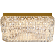 Gleam 31w CCT LED 400mm Crystalline Square Close to Ceiling Light Gold