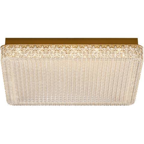 Gleam 48w CCT LED 550mm Crystalline Square Close to Ceiling Light Gold