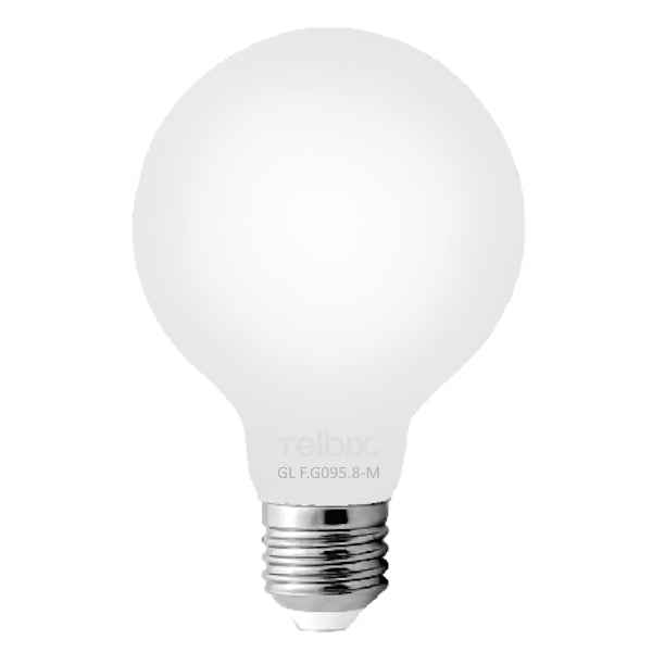 8w E27 LED 3000K Milk Filament Dimmable G95 Globe