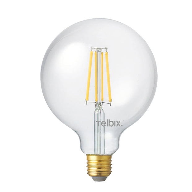 8w E27 LED 5000K Clear Filament Dimmable G125 Globe