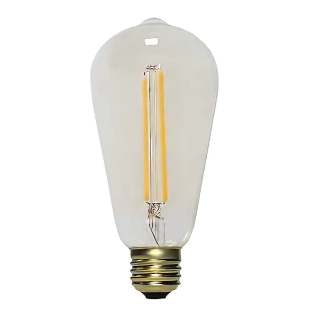 2w E27 LED 2400K Filament Clear Pear Globe