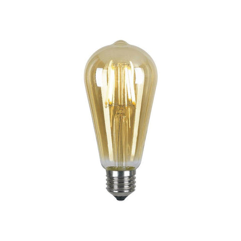 4w E27 LED 3000K Amber Filament Pear Globe