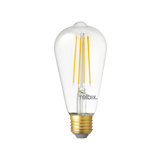 8w E27 LED 3000K Clear Filament Pear Globe