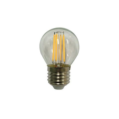 4w E27 LED 5000K Clear Filament G45 Fancy Round Dimmable Globe
