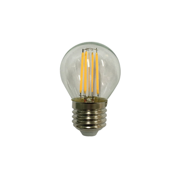 4w E27 LED 5000K Clear Filament G45 Fancy Round Dimmable Globe