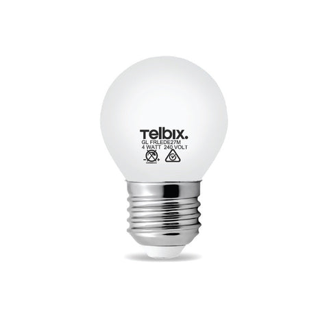 4w E27 LED 3000K Opal Filament G45 Fancy Round Globe