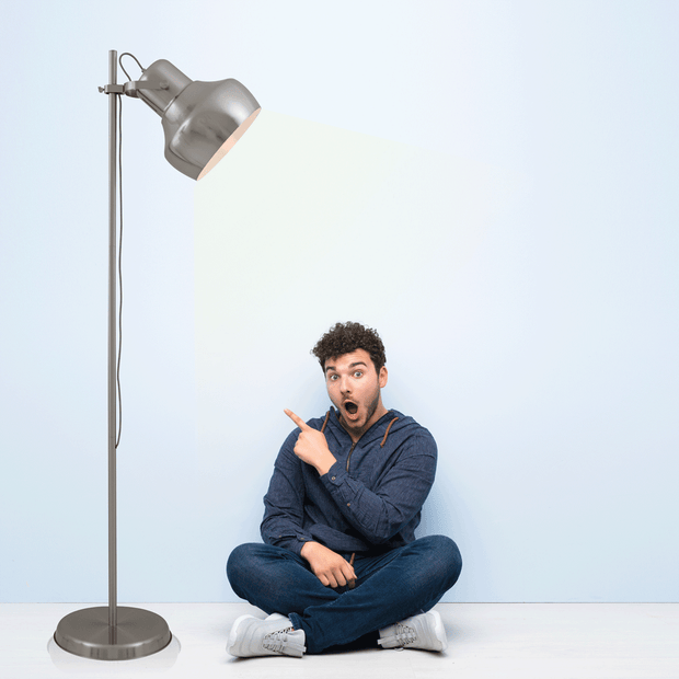GRANDE Nickel 1800mm E27 Floor Lamp