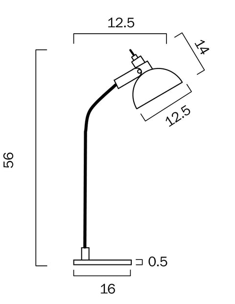 GWEN Nickel GU10 Desk Lamp