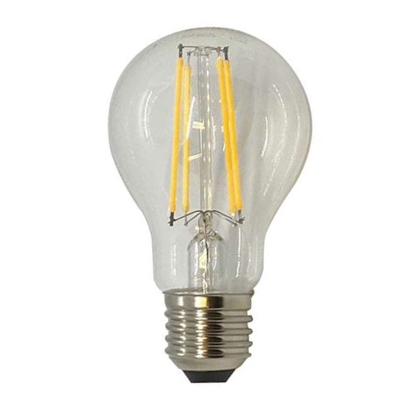 8w E27 LED 3000K Step Dimmable GLS Clear Globe