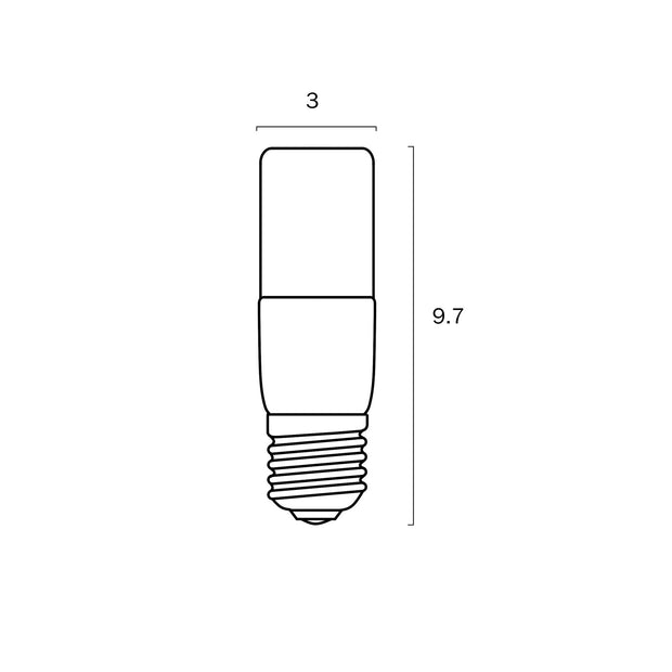 5w E27 LED 3000K Opal Tubular Globe