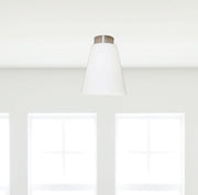 HALY Nickel with Opal Glass Shade DIY Batten Fix