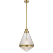 Harnon 1LT Pendant Antique Gold / Textured Clear Glass E27