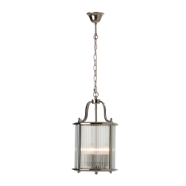 HL-PD3304F-BC 4lt Round Pendant with Fluted Glass Chrome