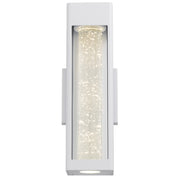 Hollis 35 10W 3000K LED IP43 Exterior Wall Light White Sand with Seed Glass