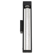 Hollis 55 10W 3000K LED IP43 Exterior Wall Light Black Sand with Seed Glass