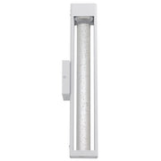 Hollis 55 10W 3000K LED IP43 Exterior Wall Light White Sand with Seed Glass