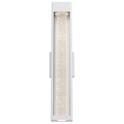 Hollis 55 10W 3000K LED IP43 Exterior Wall Light White Sand with Seed Glass