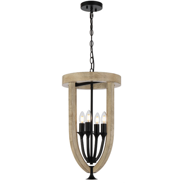 Hosley 4 Light Black Pendant