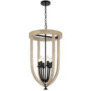 Hosley 6 Light Black Pendant