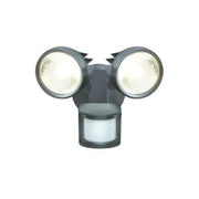 HPM SIKA 25W 2200lm LED Cool White Twin Spot Light with PIR Sensor Black