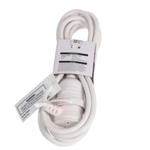 HPM Household 10A 3 Core 1.0mm² Piggyback Extension Lead 4m White