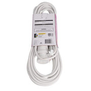 HPM Household 10A 3 Core 1.0mm² Piggyback Extension Lead 10m White