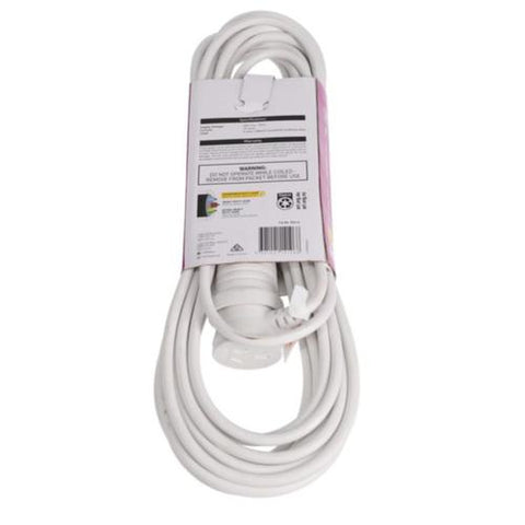 HPM Household 10A 3 Core 1.0mm² Piggyback Extension Lead 10m White