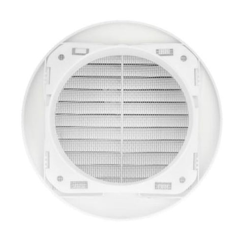 HPM 100mm External Fixed Round Ventilation Grille White