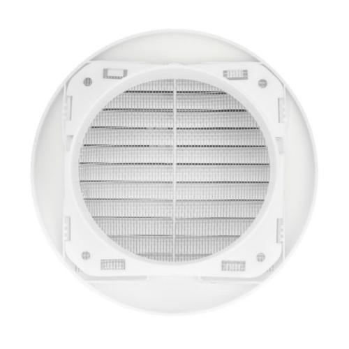 HPM 100mm External Fixed Round Ventilation Grille White