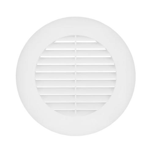 HPM 100mm External Fixed Round Ventilation Grille White