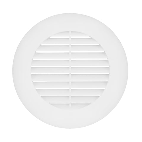 HPM 100mm External Fixed Round Ventilation Grille White