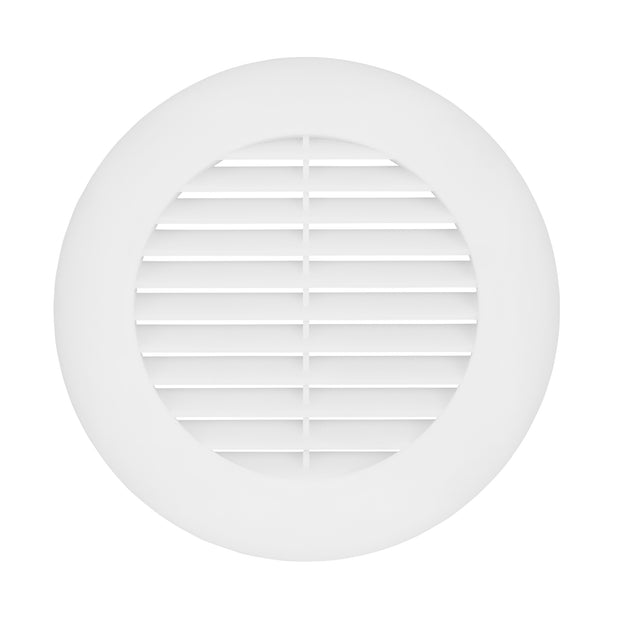 HPM 100mm External Fixed Round Ventilation Grille White
