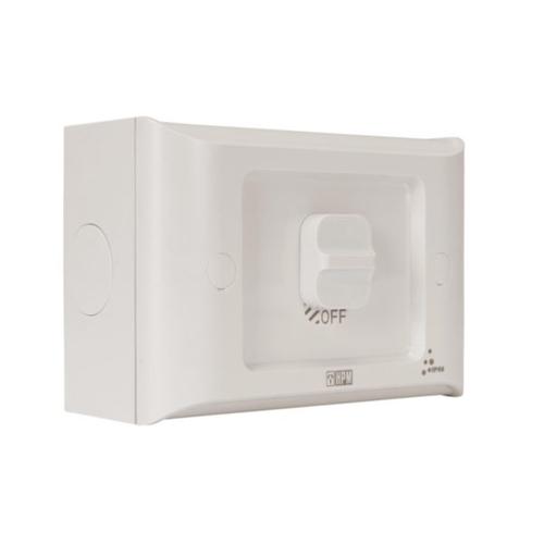 HPM AQUA 16A 1 Gang IP66 Weatherproof Surface Mount Switch Misty Grey
