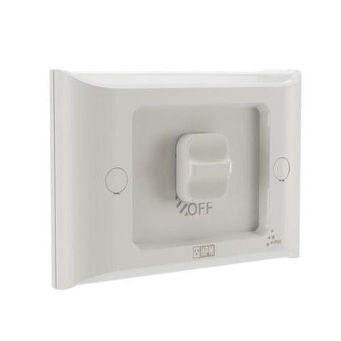 HPM AQUA 16A 1 Gang IP66 Weatherproof Flush Mount Switch Misty Grey
