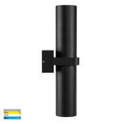 Luz CCT 2 x GU10 Up & Down IP65 Wall Pillar Light Black