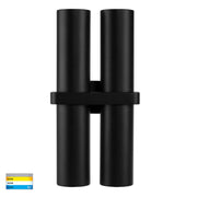 LUZ CCT 4x GU10 Up & Down IP65 Wall Pillar Light Black 240v 