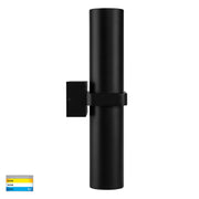 Luz CCT 4x GU10 Up & Down IP65 Wall Pillar Light Black 240v