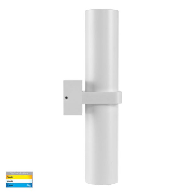 Luz CCT 2x GU10 IP65 Up & Down Wall Pillar Light White 240v