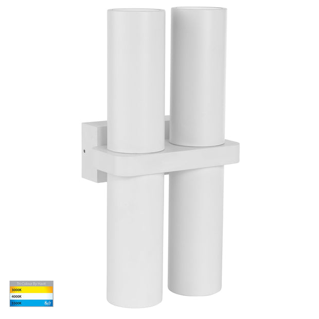 Luz CCT 4x GU10 Up & Down IP65 Wall Pillar Light White 240v