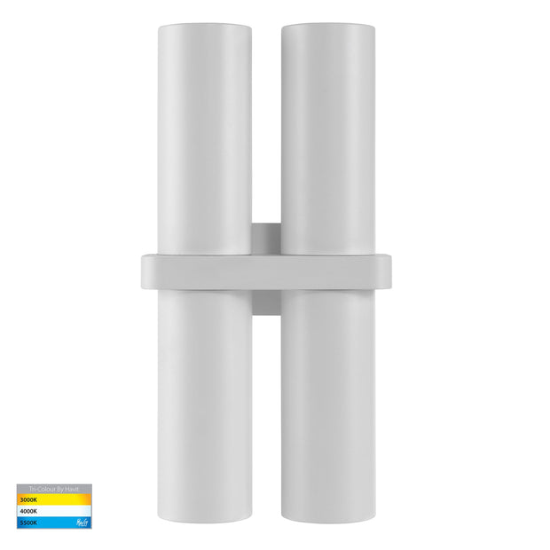 Luz CCT 4x GU10 Up & Down IP65 Wall Pillar Light White 240v